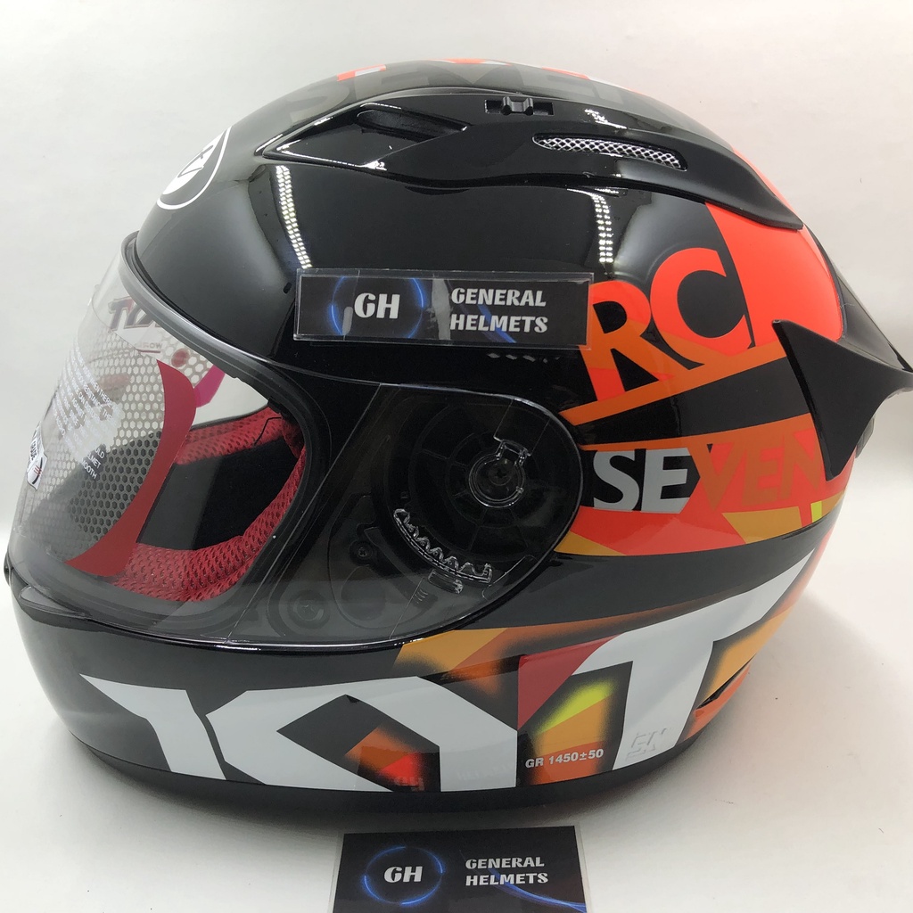 Jual HELM KYT RC 7 RC SEVEN 19 BLACK ORANGE FULL FACE Shopee Indonesia