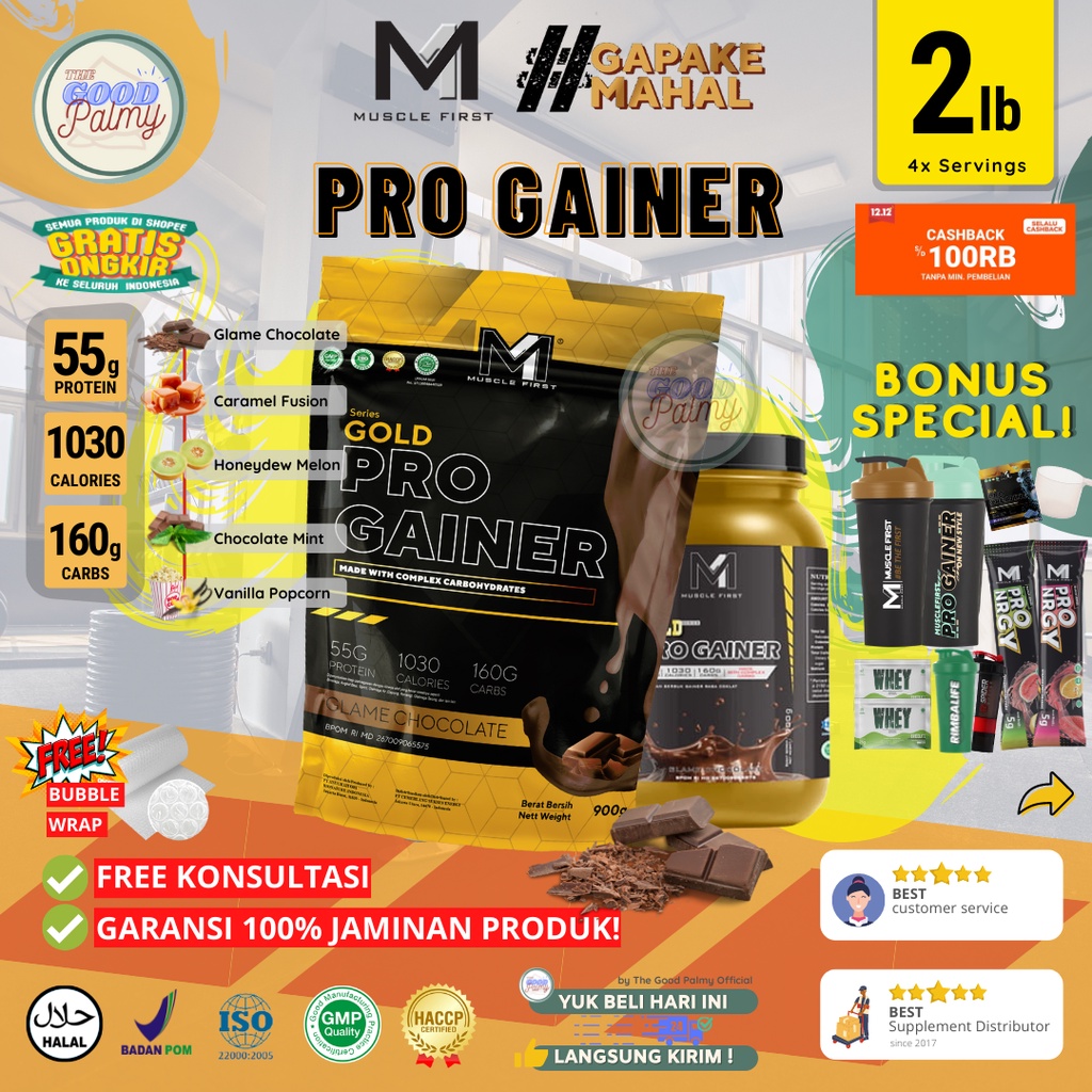 Jual Muscle First Pro Gainer 2 Lbs 2lbs M1 Susu Mass Gainer Penambah ...