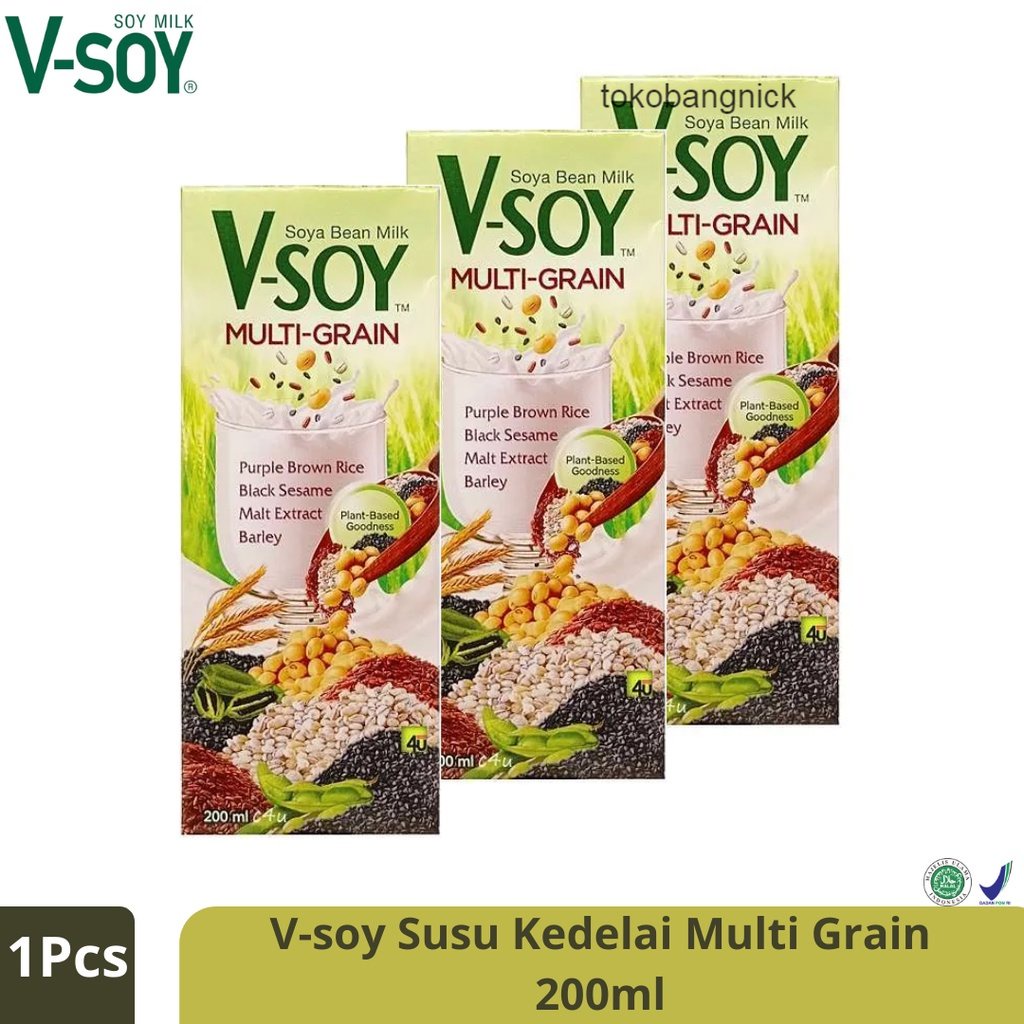 Jual Vsoy Susu Kedelai Multi Grain 200ml Shopee Indonesia
