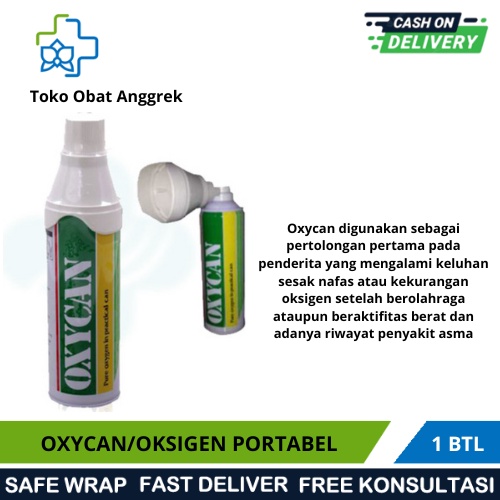 Jual Oxycan Green Kalengoksigen Portabel Tabung Kecil 500cc Shopee Indonesia 