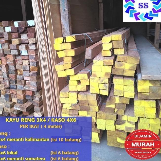 Jual KAYU RENG 3X4 KASO 4X6 PER IKAT / IKATAN - KASO 4X6 MRANTI ...