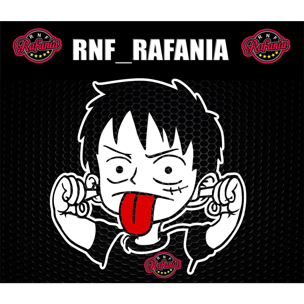 Jual Stiker One Piece Anime Luffy Aisi Tutup Telinga Stiker Mobil Motor Laptop Dinding Dll