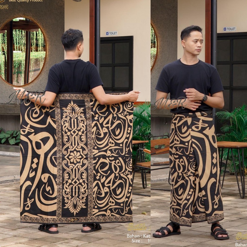 Jual Sarung Batik Printing Pria Dewasa Motif Hijaiyah Terbaru Sarung