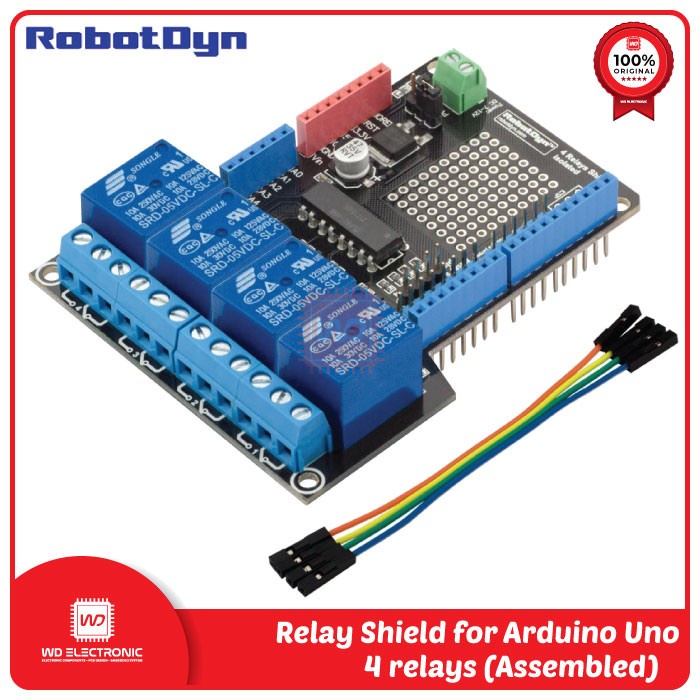 Jual RobotDyn 4 Channel Relay Shield for Arduino Uno SASLUN | Shopee ...