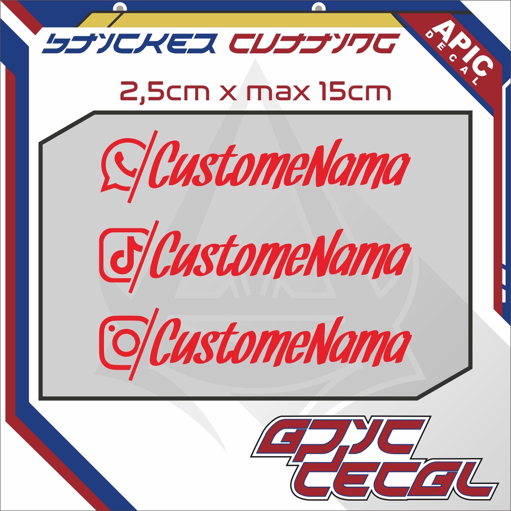 Jual Bisa Request Sticker Nama Sosmed | Shopee Indonesia