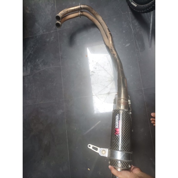Jual KNALPOT YAMAHA R25 SCORPION CARBON | Shopee Indonesia