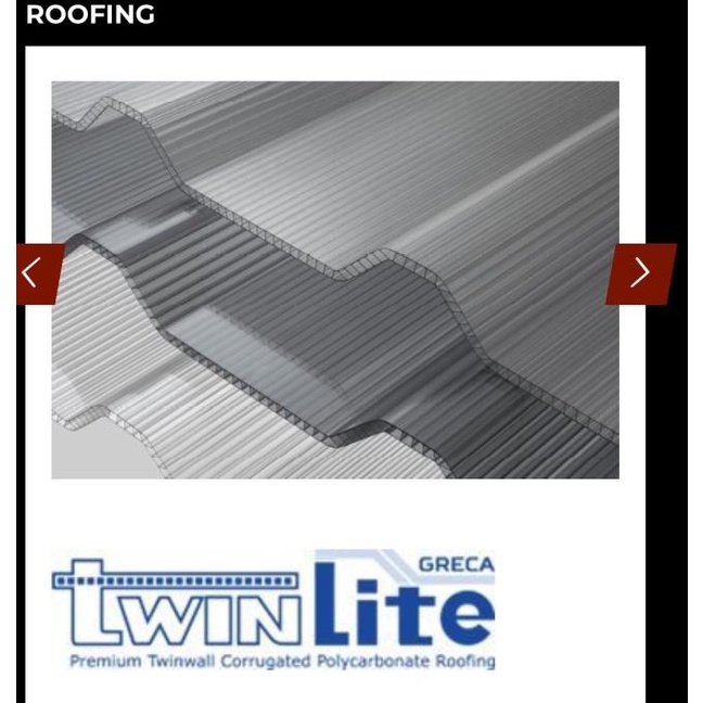 Jual Twinlite greca atap genteng polycarbonate pvc 6mm - Clear ...
