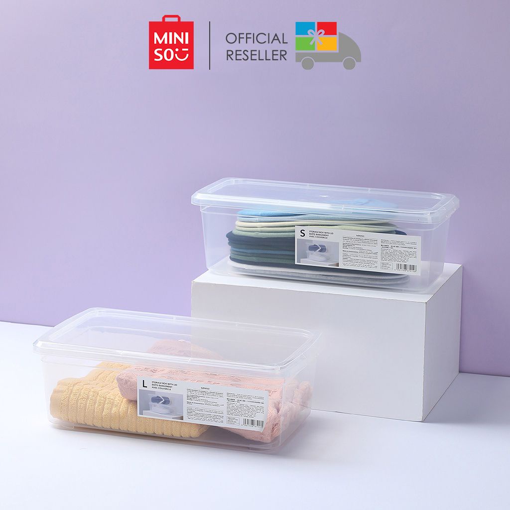 Jual Miniso Storage Box with Lid | Shopee Indonesia