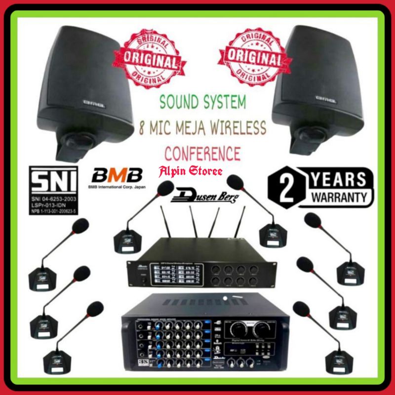 Jual Sound System Mic Conference DUSENBERG 8 Mic Meja Wireless Garansi ...
