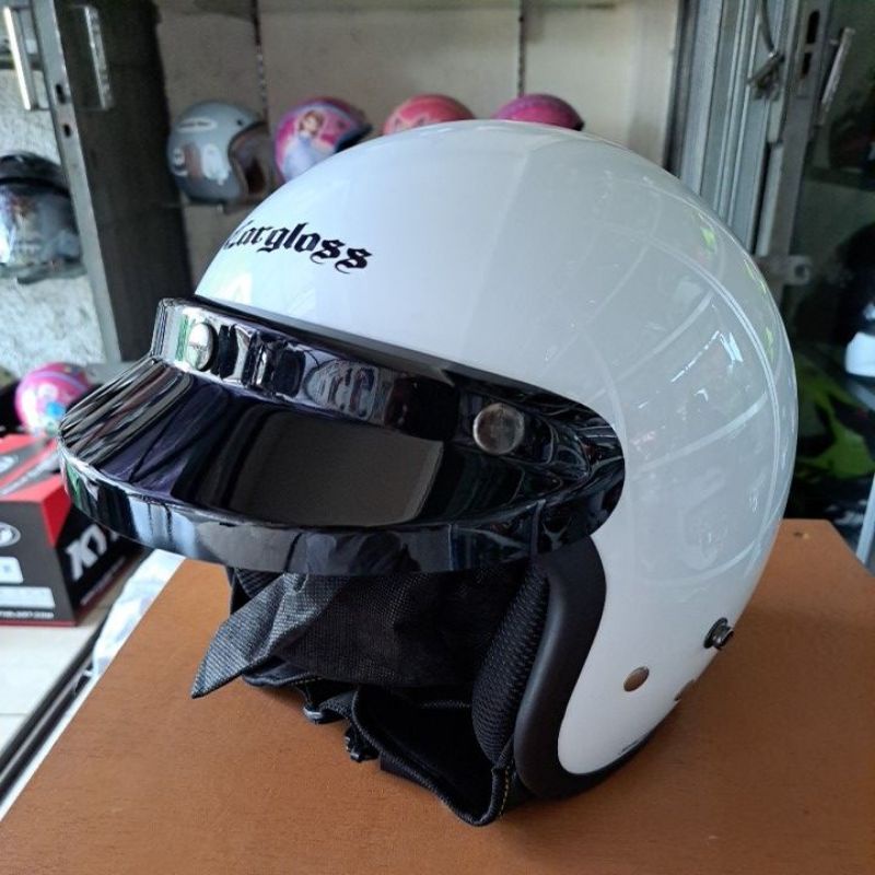 Jual HELM CARGLOSS CFM ORIGINAL WHITE | Shopee Indonesia