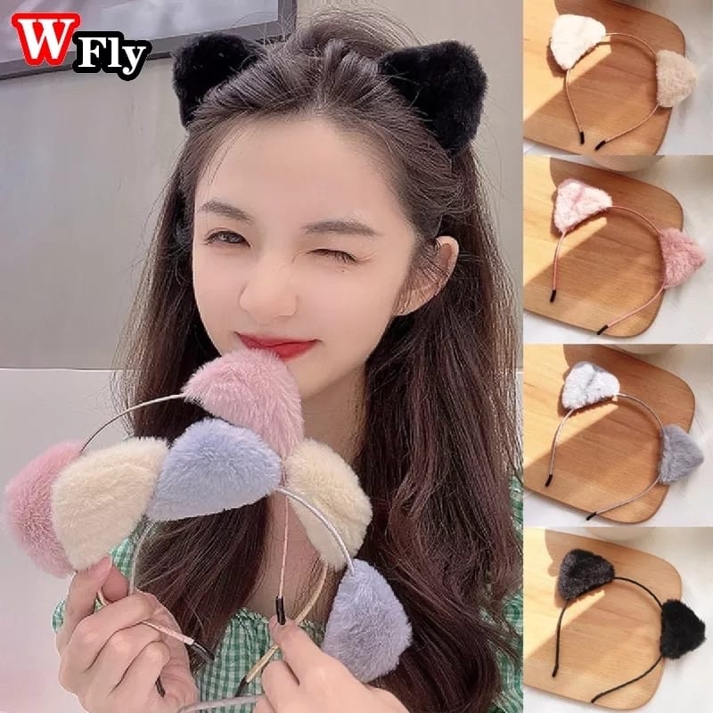 Jual Bando Cute Cat Ear Headband Hair Accessories / Bando Kucing - Cat ...