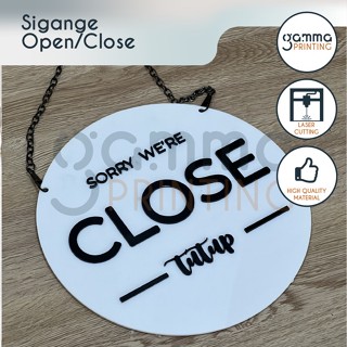 Jual Acrylic Signage Open Close / Papan Akrilik Timbul Buka Tutup Sign ...