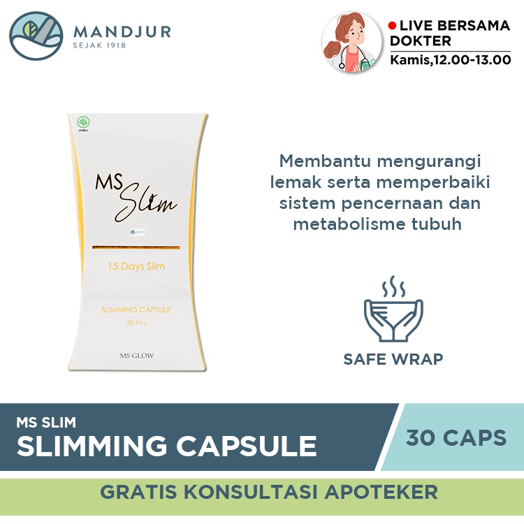 Jual Ms Glow Slimming Capsule Ms Slim Kapsul Penurun Berat Badan dan