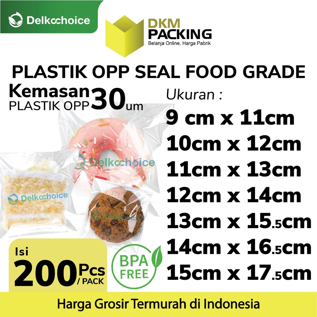 Jual Plastik Seal Opp Lem Kuat Kemasan Packing Garment Makanan Delkochoice Shopee Indonesia 0964