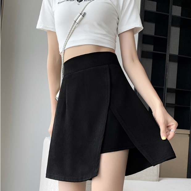 Jual GirlWish Korean Sexy Mini A-Line Skort / Korean High Waist Mini A ...