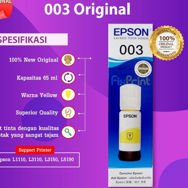 Jual Tinta Epson 003 Black Cyan Magenta Yellow Printer L1110 L3110 L3150 No Box Magenta