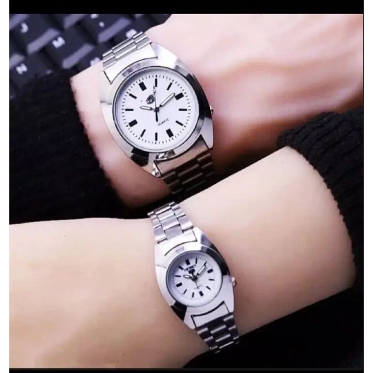 Jual (Terima Cod)JAM TANGAN COUPLE EKO Strap Rantai HARGA 2PCS(Dikirim ...