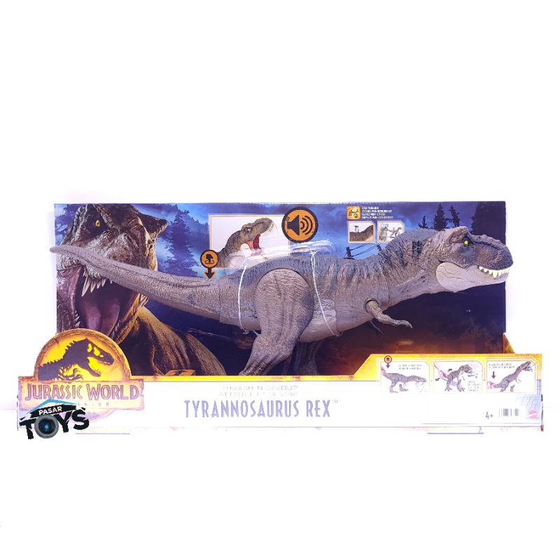 Jual Jurassic World Dominion Thrash N Devour Tyrannosaurus Rex Dinosaurus Shopee Indonesia