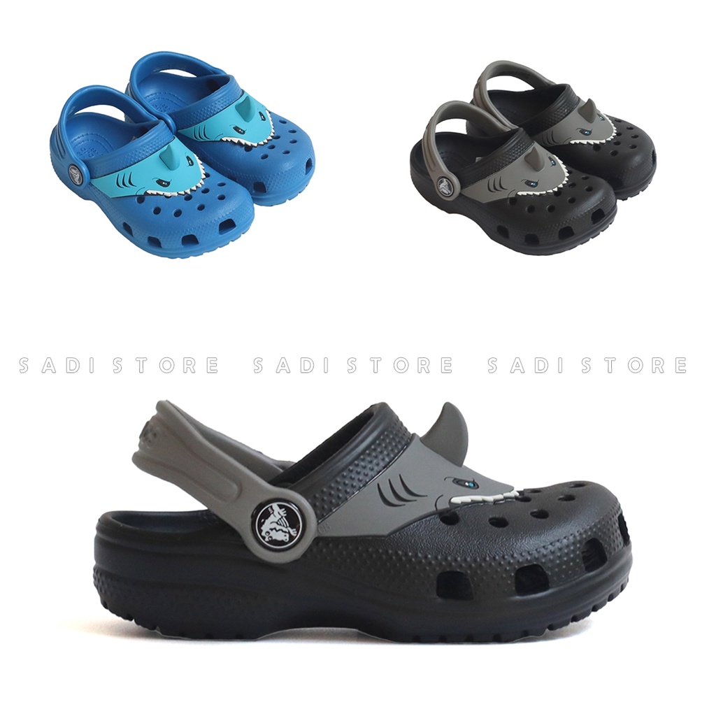 Jual Crocs Sandal Anak Sharks Tanduk | Shopee Indonesia