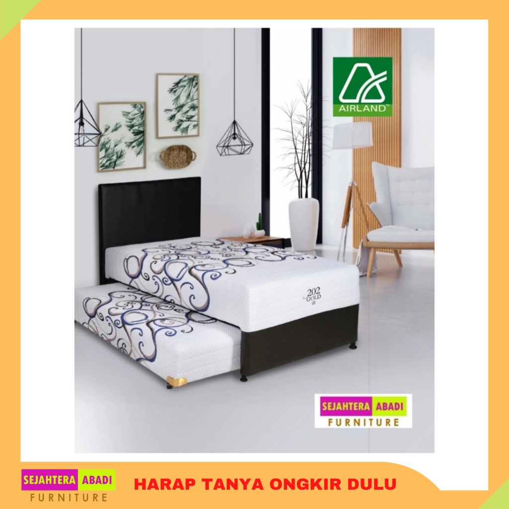 Jual Airland Springbed Sorong 2in1 Twin LATEX 202 Gold Divan & Full Set ...