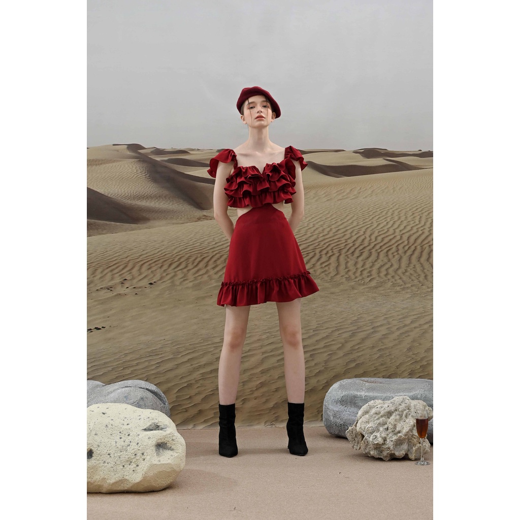 Jual Canary Dress in Maroon // mini dress maroon / dress pink merah ...