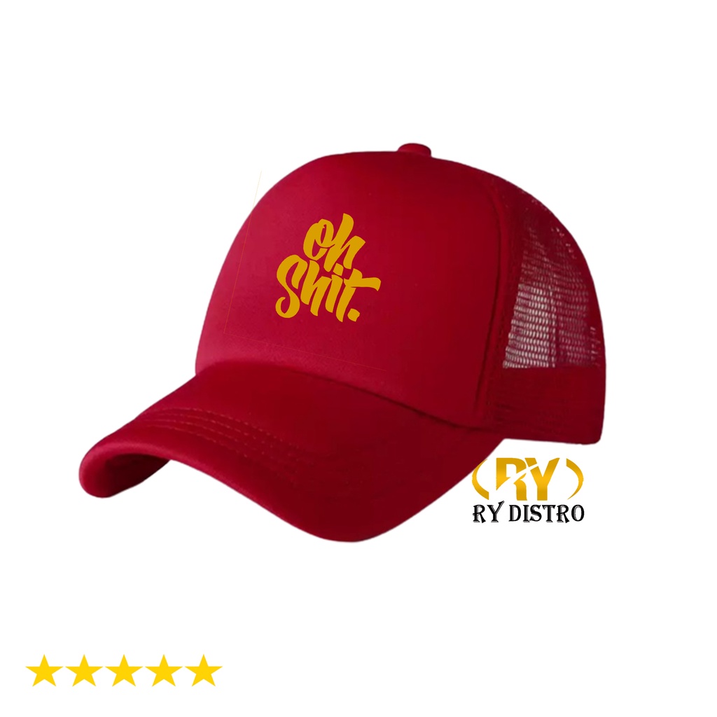 Jual Ry Style - Topi Trucker - Topi Jaring Ohh Shit Motif Gold - Topi ...