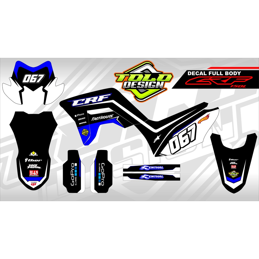 Jual Sticker Decal Crf L Full Body Desain Simple Keren Shopee Indonesia