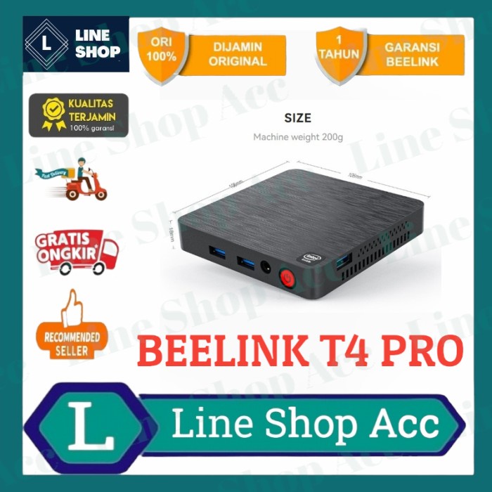 Jual Mini PC Beelink T4 Pro N3350 4/64GB Dual HDMI WiFi Windows 10 -  Jakarta Barat - Juragantablet
