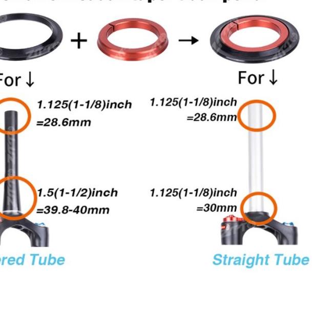 Jual ZTTO Headset 4456ST Fork OS Taper Frame 44 56 44mm 56mm Bearing ...