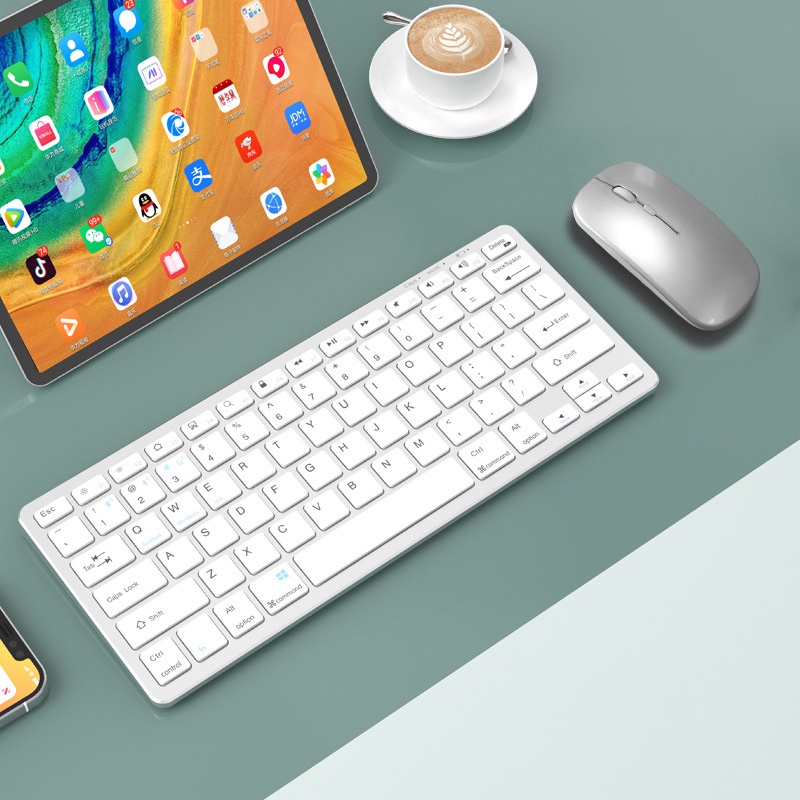 Jual Wireless Keyboard and Mouse Set Rechargeable Mute Keyboard ...