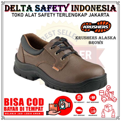 Jual Sepatu Safety Krushers Alaska Brown Original Safety Shoes Krusher