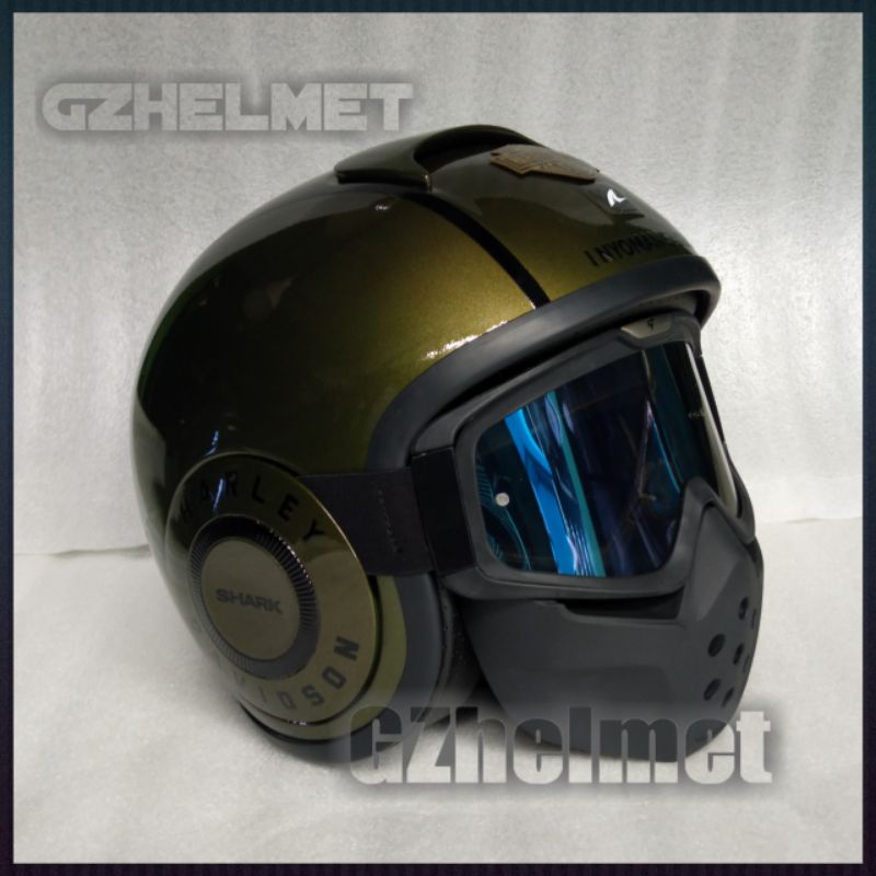 Jual helm harley davidson gold logo Shopee Indonesia