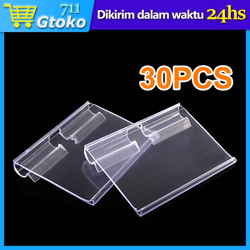 Jual 30 Pcs Price Tag Holder Stand Mika Label Harga Akrilik Acrylic