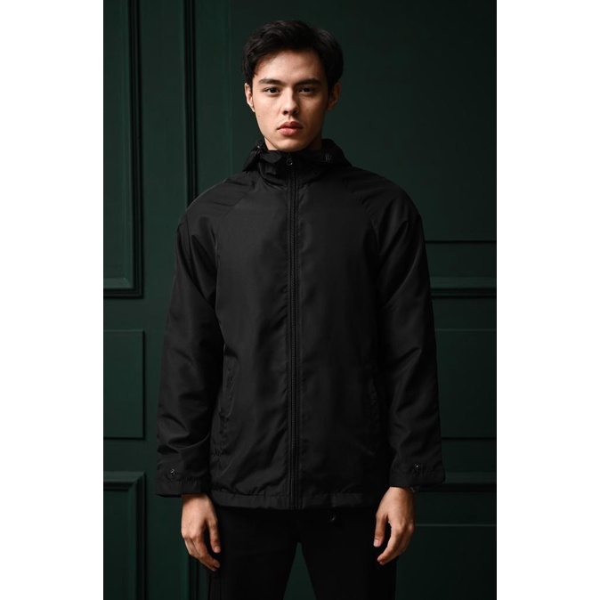 Jual JAKET PREPP STUDIO WINDBREAKER JACKET BLACK | Shopee Indonesia