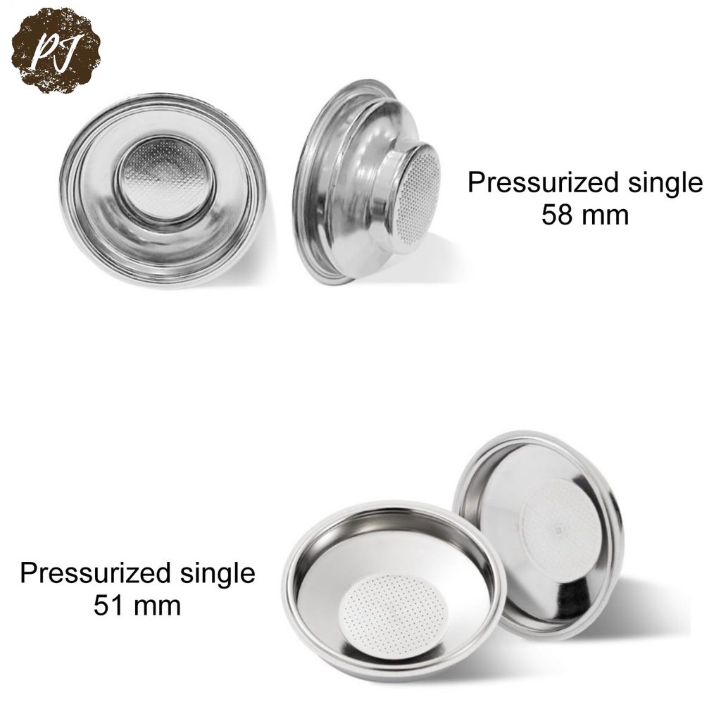 Jual Basket Non Pressurized Portafilter 58 51 mm Mesin Kopi Single Cup