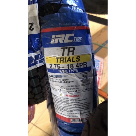 Jual BAN LUAR IRC TRIAL 2.50-18 2.75-18 3.00-18 | Shopee Indonesia