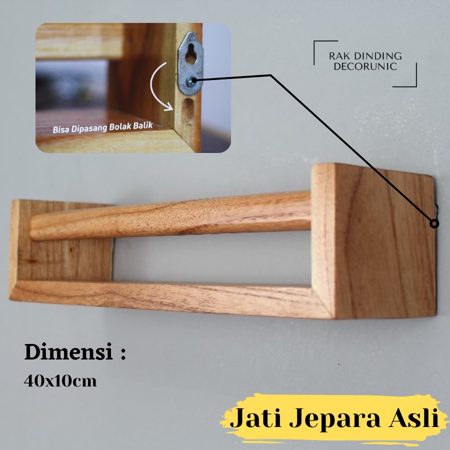 Jual Rak Dinding Bumbu Dapur Serbaguna Minimalis Ambalan Dinding Kayu ...