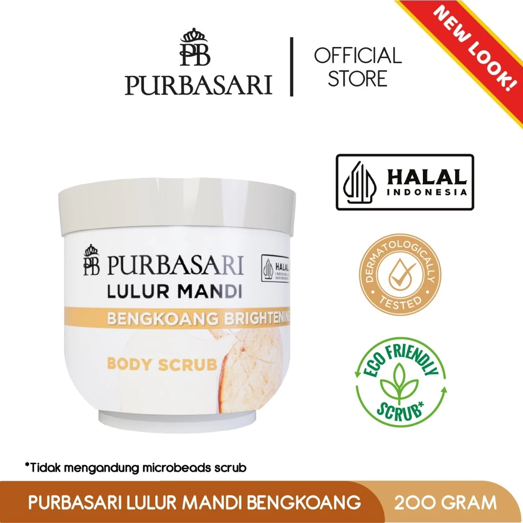 Lulur Mandi Bengkoang Purbasari untuk Pemutih dan Pelembab Kulit Perontok Daki