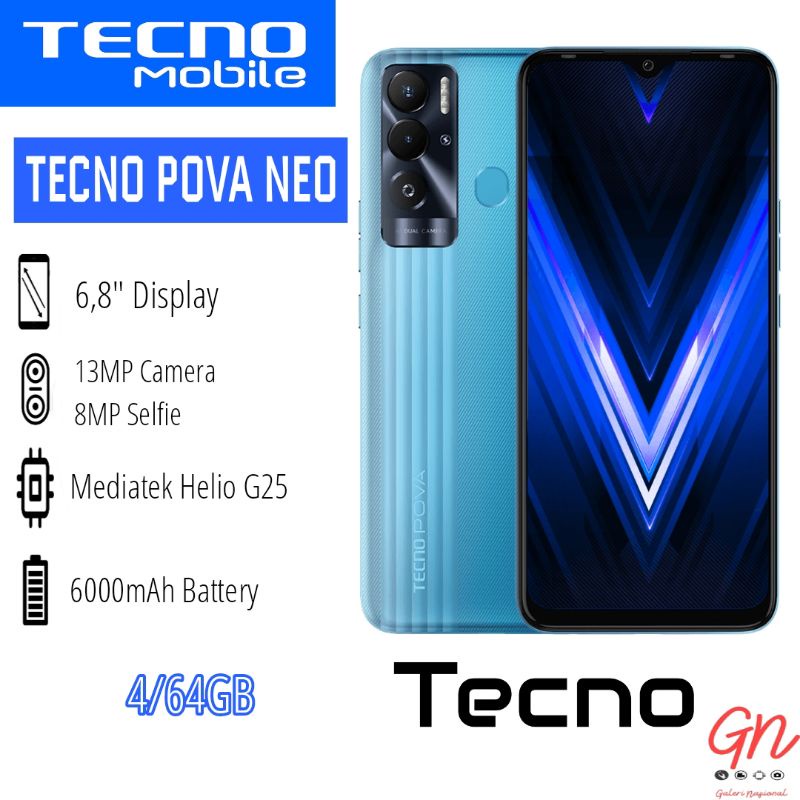 Jual TECNO POVA NEO 4/64GB Garansi Resmi | Shopee Indonesia