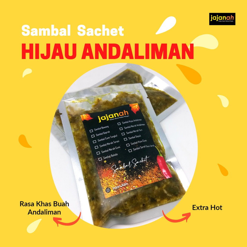 Jual SAMBAL SACHET HIJAU ANDALIMAN 50gr | Shopee Indonesia