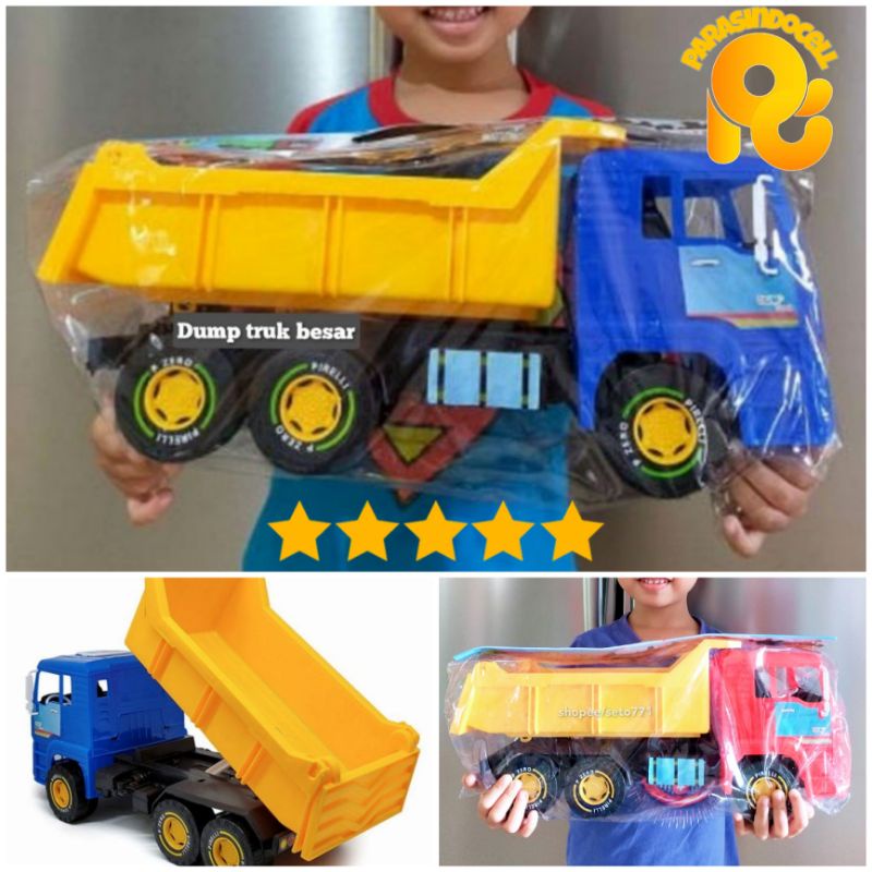 Jual Mainan Truk Pasir Dump Truck Besar Bahan Plastik kuat SNI | Shopee ...