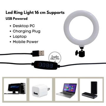 SAF Ring Light 16cm 26cm FREE Tripod Lipat Lampu Selfie Vlogger Livestreamer
