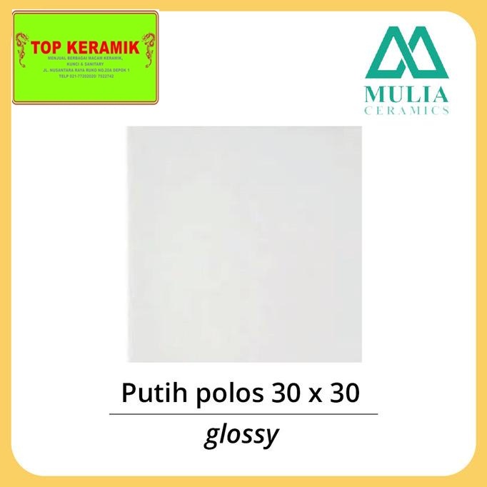 Jual Keramik Lantai Mulia 30x30 Putih Polos Kw 1 Shopee Indonesia