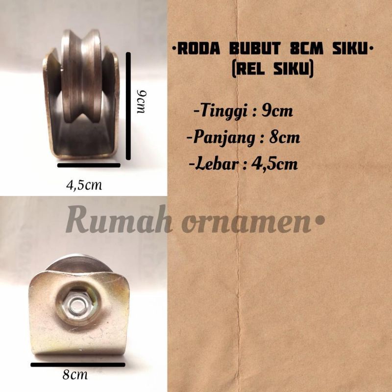 Jual Roda Bubut 8cm Siku ( Rel Siku ) & Roda Bubut 8cm As ( Rel Bulat ...