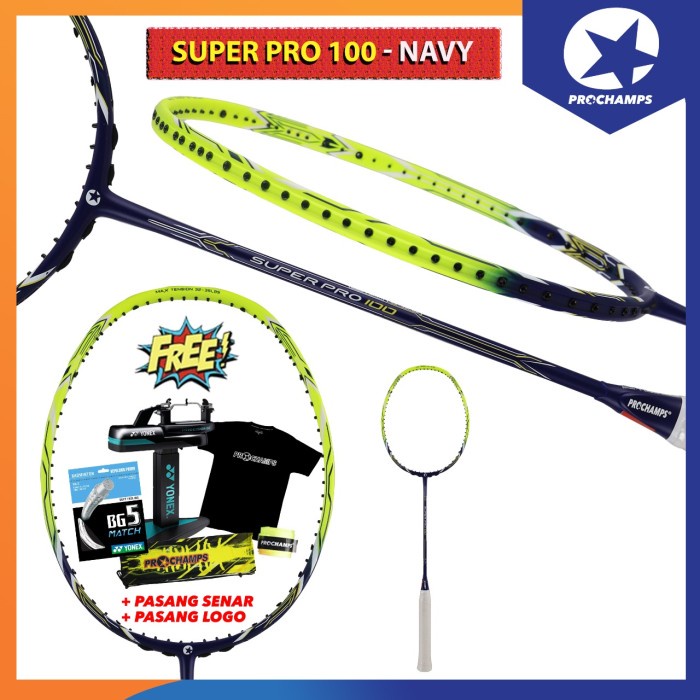Jual PROCHAMPS Super Pro 100 Raket Badminton Original | Shopee Indonesia
