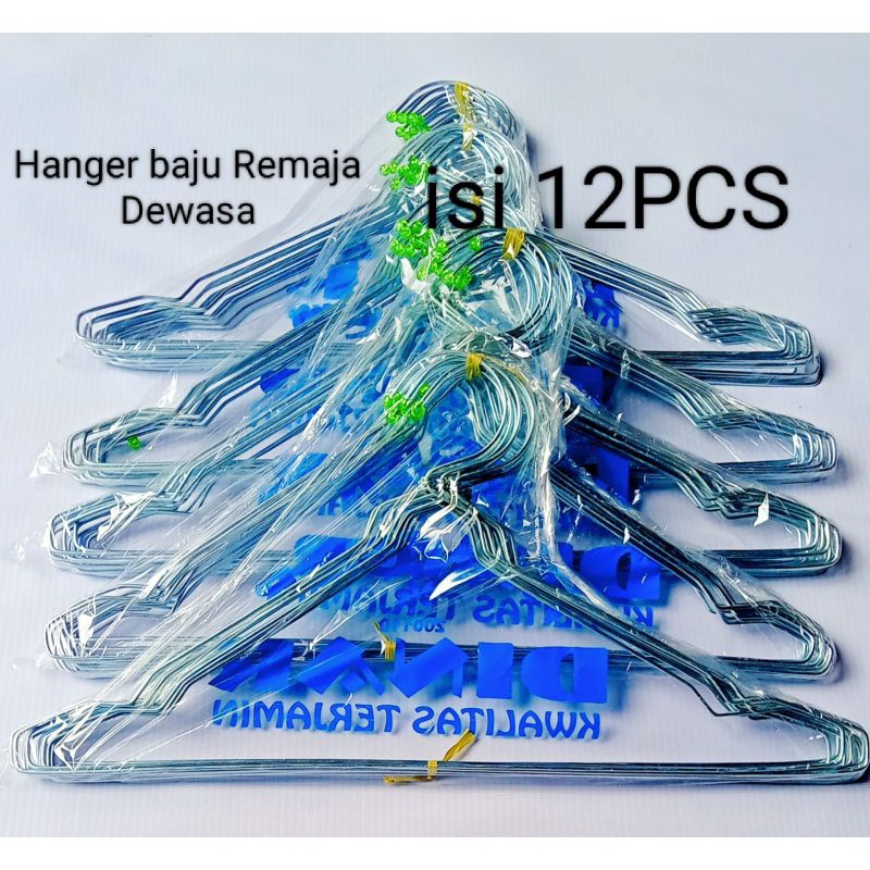 Jual Hanger Baju Dewasa Hanger Kawat Gantungan Baju 12pcs Shopee Indonesia 8436