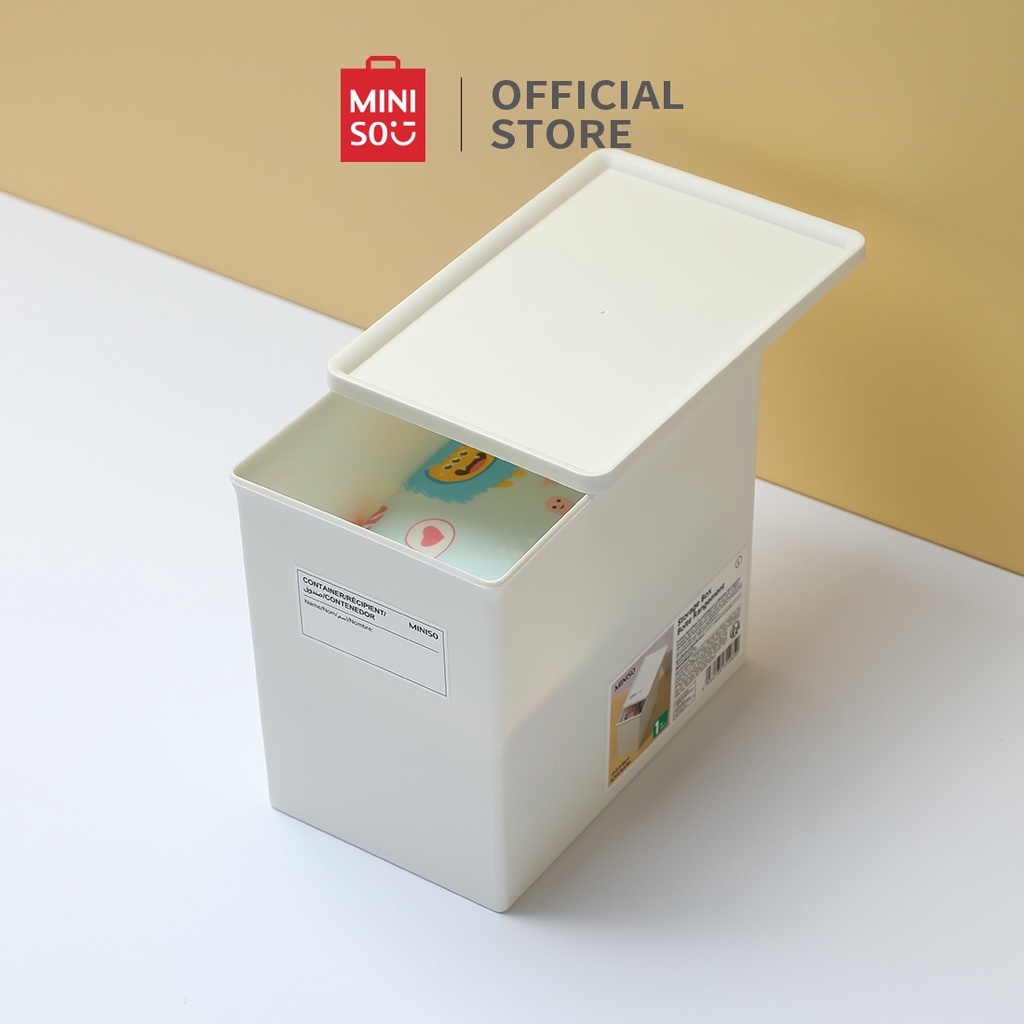 Jual MINISO Stackable Series Storage Container With Lid Size L | Shopee ...