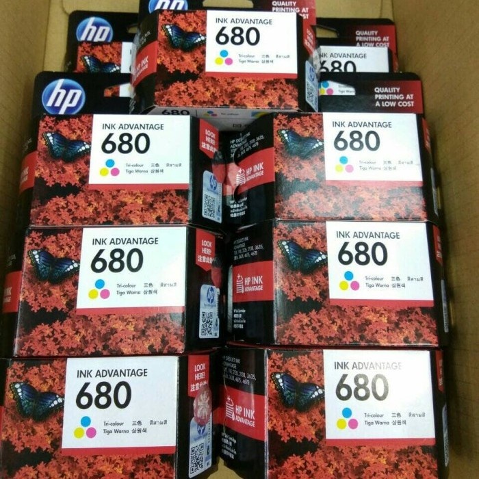 Jual Ink Tinta Hp 680 Color Original | Shopee Indonesia