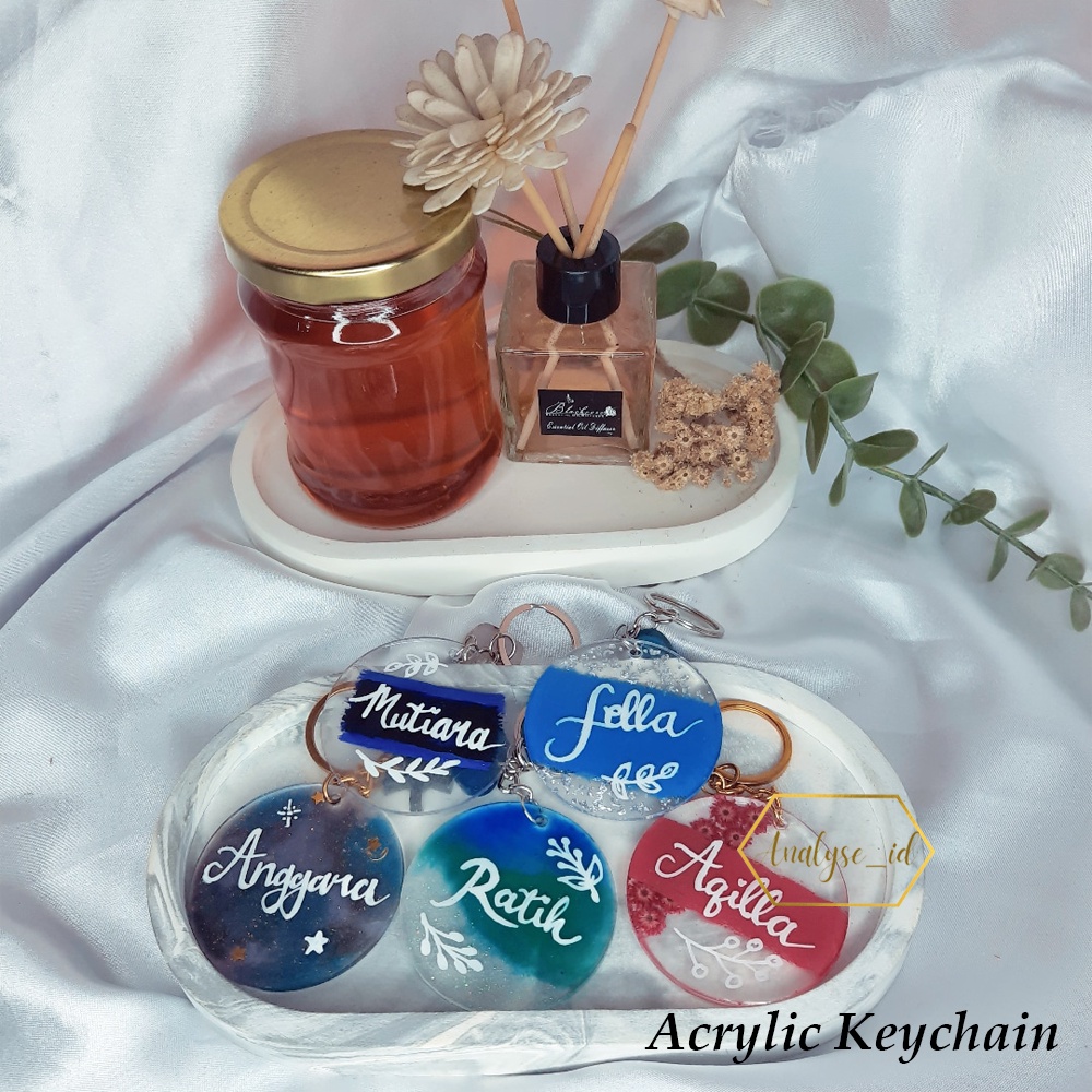 Jual Custom Acrylic Keychain | Gantungan Kunci Akrilik Resin Nama ...