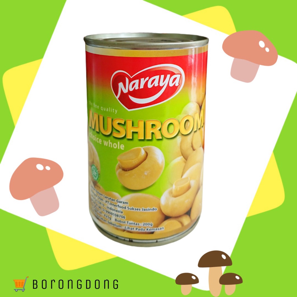 Jual Naraya Mushroom Jamur Kaleng 425g Shopee Indonesia